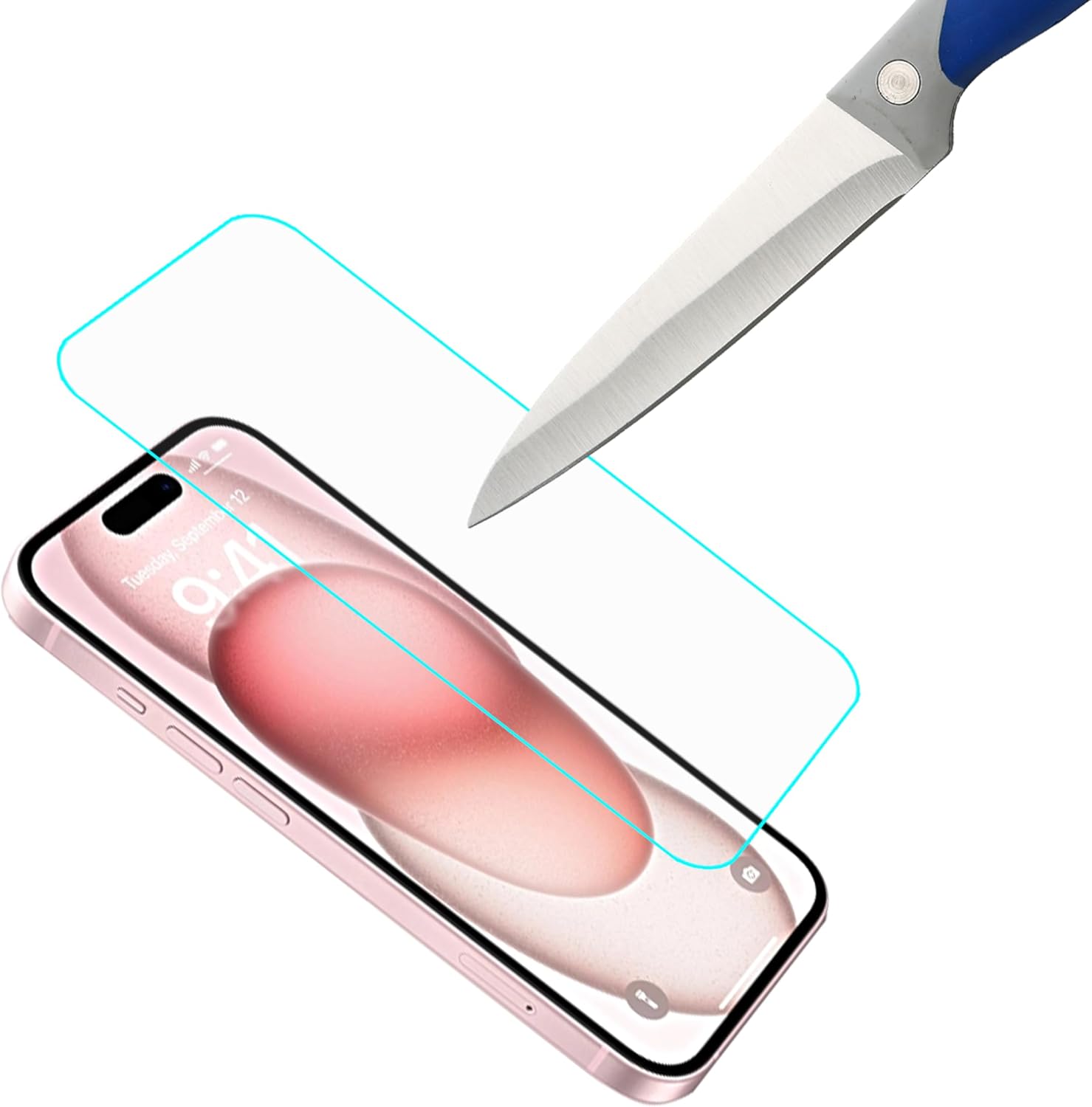 Zaščita zaslona ''Mr.Shield'' združljiva z iPhone 16 / iPhone 15