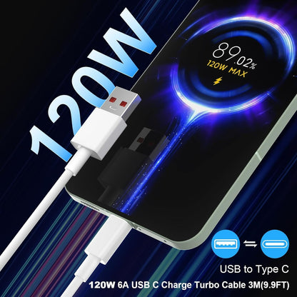 Kabel USB A v USB C kabel 120W, 3m – Infostyle