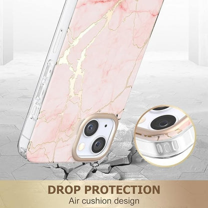 Ovitek "MATEPROX marble" za iPhone 13 Pro, roza