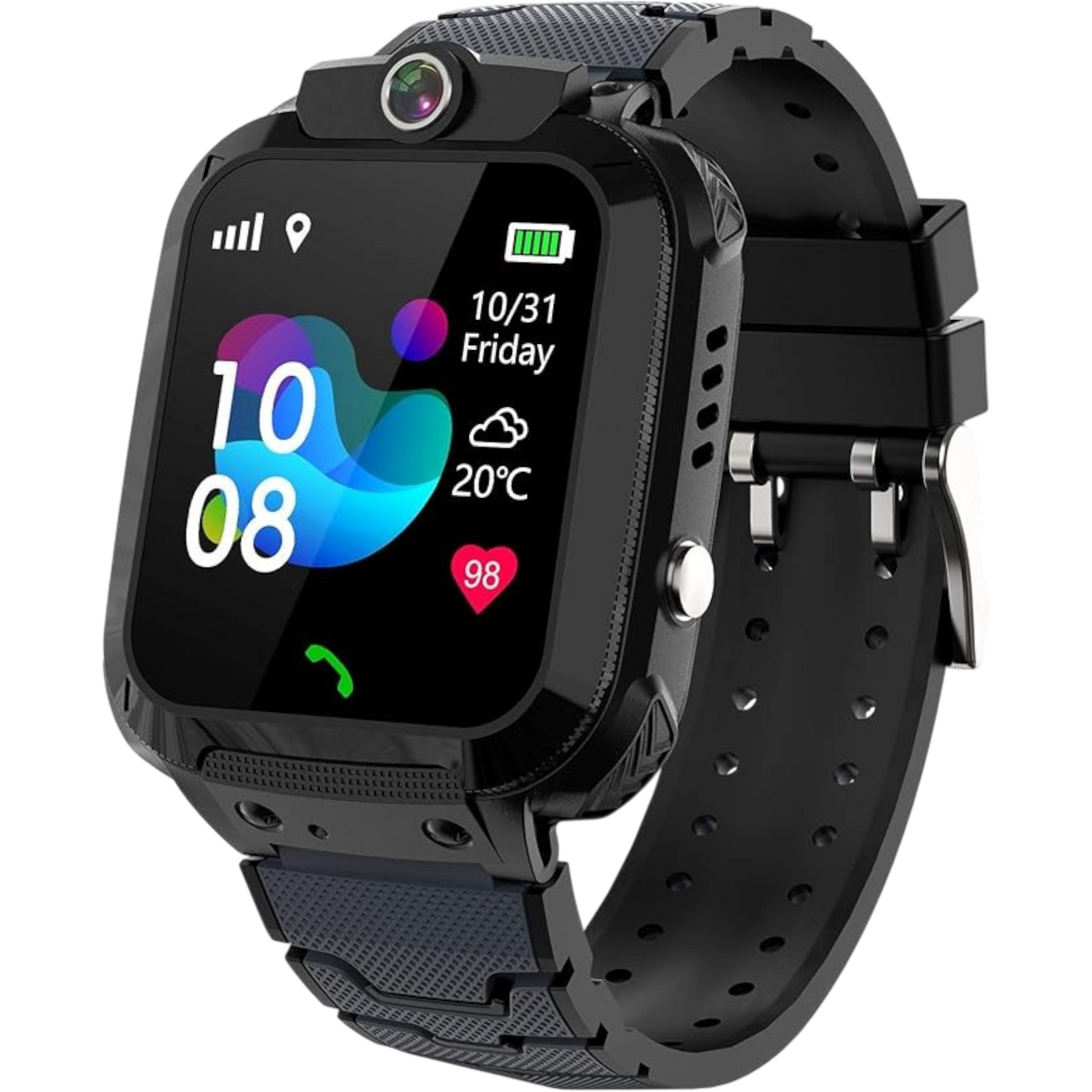 Otroška pametna ura "PTHTECHUS S12" – Infostyle – Črna