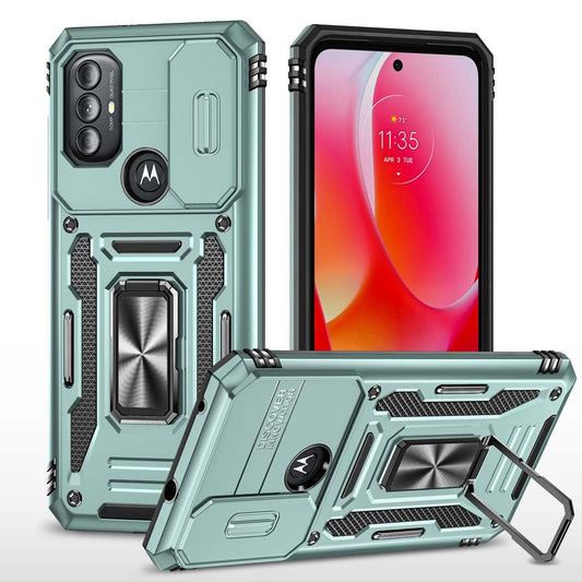 Ovitek BigCousin z zašèito kamere in stojalom za Motorola Moto G Pure zelena