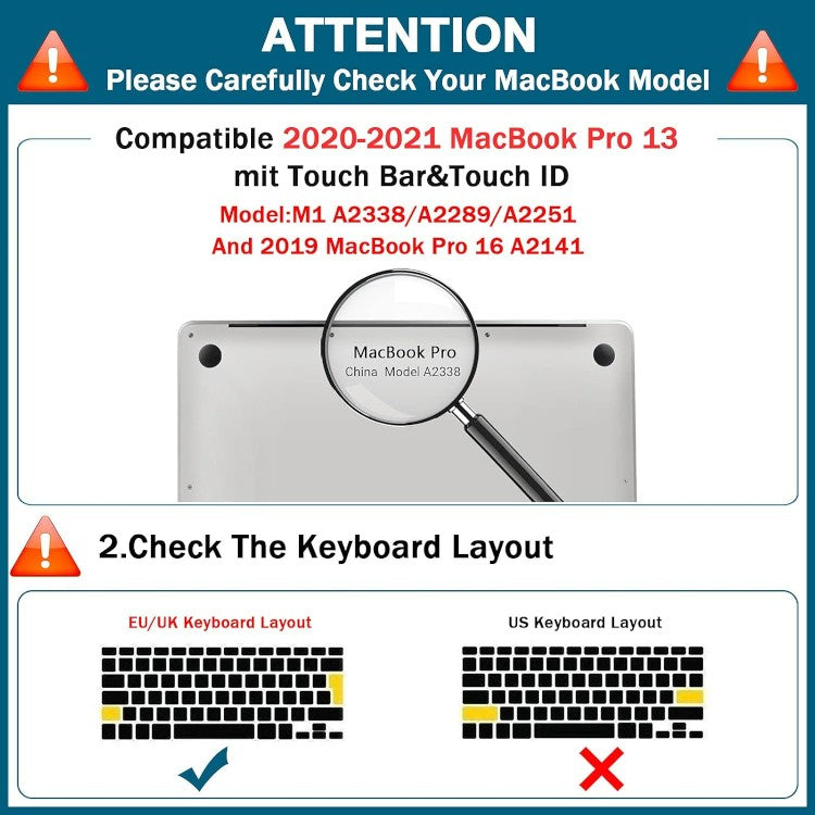 Ovitek za tipkovnico ZYB za MacBook Air 2022/2023,M2 M3 13.6 15.3", MacBook Pro 14/16 – Infostyle