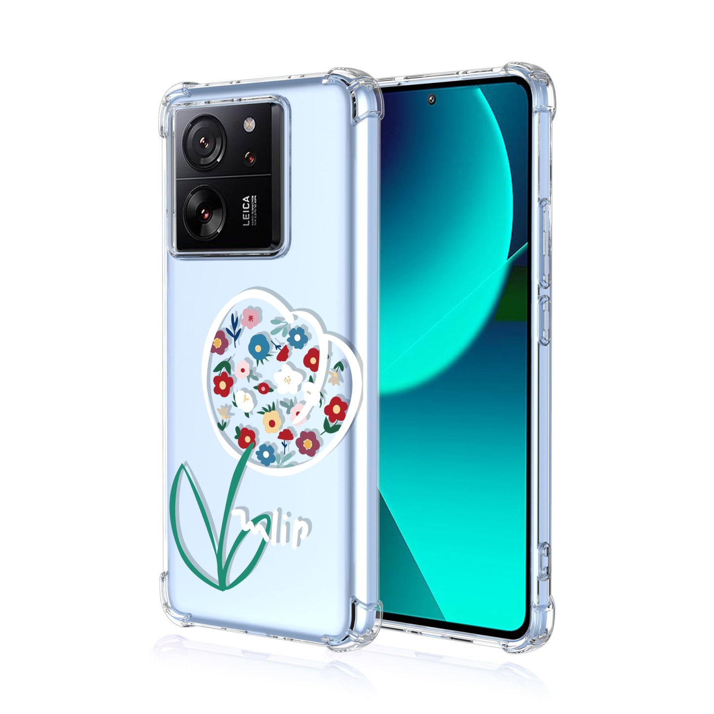 Prozoren ovitek Color Flower za Xiaomi 13T / 13T Pro