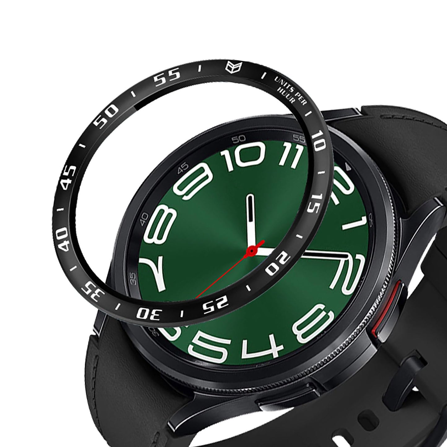 GIOPUEY Protective Bezel for Samsung Galaxy Watch 6 Classic 47mm – Aluminum Frame, Black