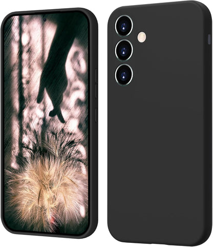 ElestBela Silicone Case for Samsung Galaxy S24 Plus – Slim Protective Cover (Dark Black)