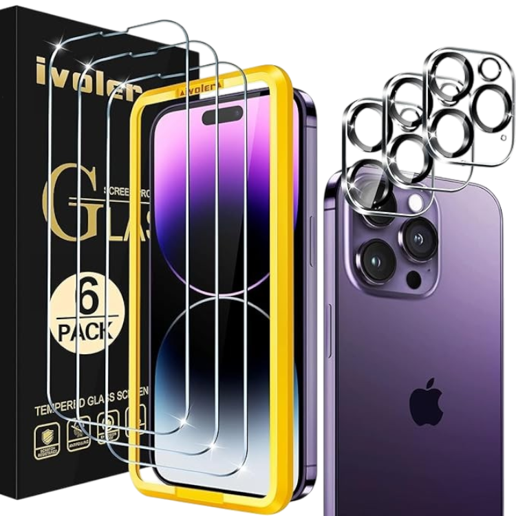 Komplet 3x zaščitno steklo + 3x zaščita za kamero za iPhone 14 Pro – Infostyle