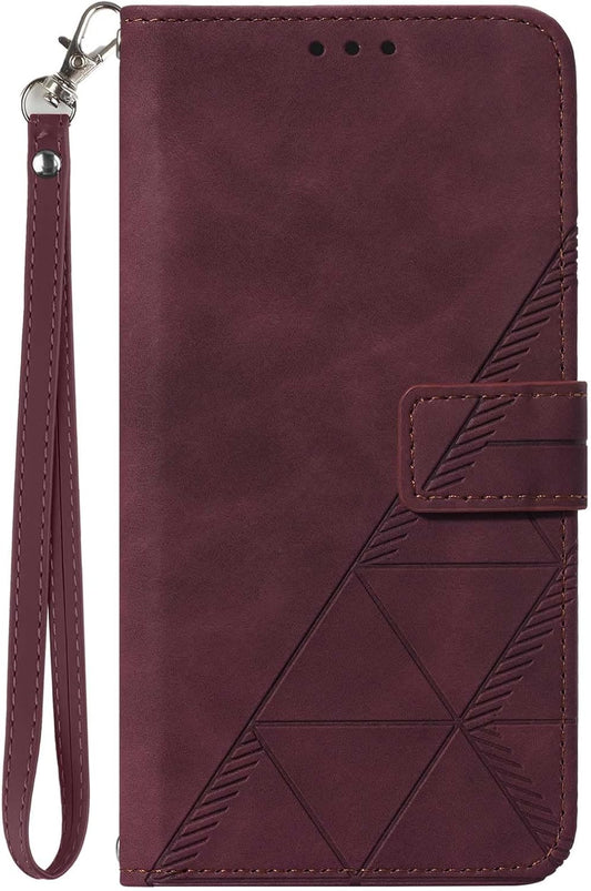 "Triangle" Flip Case for Samsung Galaxy A52 – Dark Red