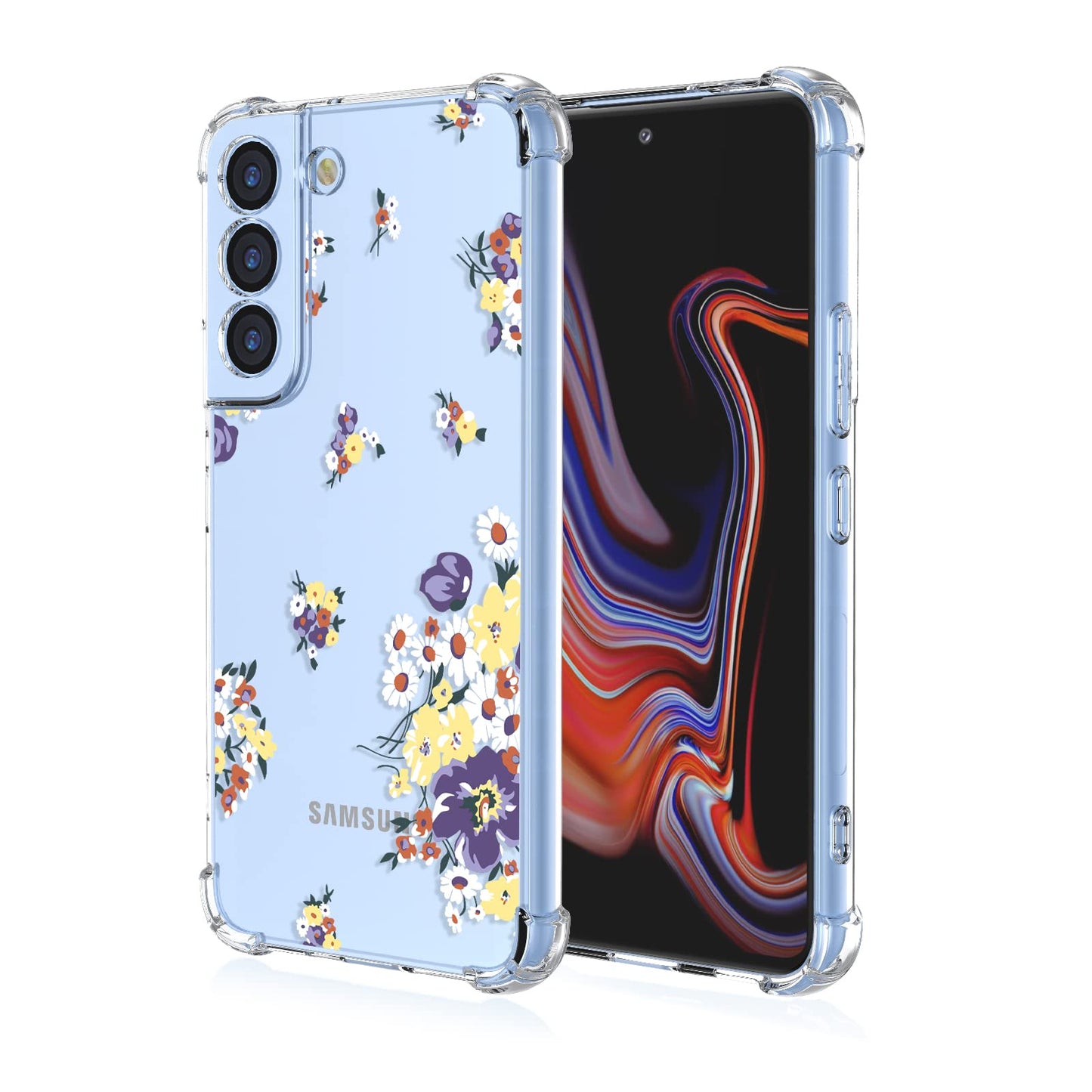 Ovitek rožice za Samsung Galaxy S23 rumeno vijolièna