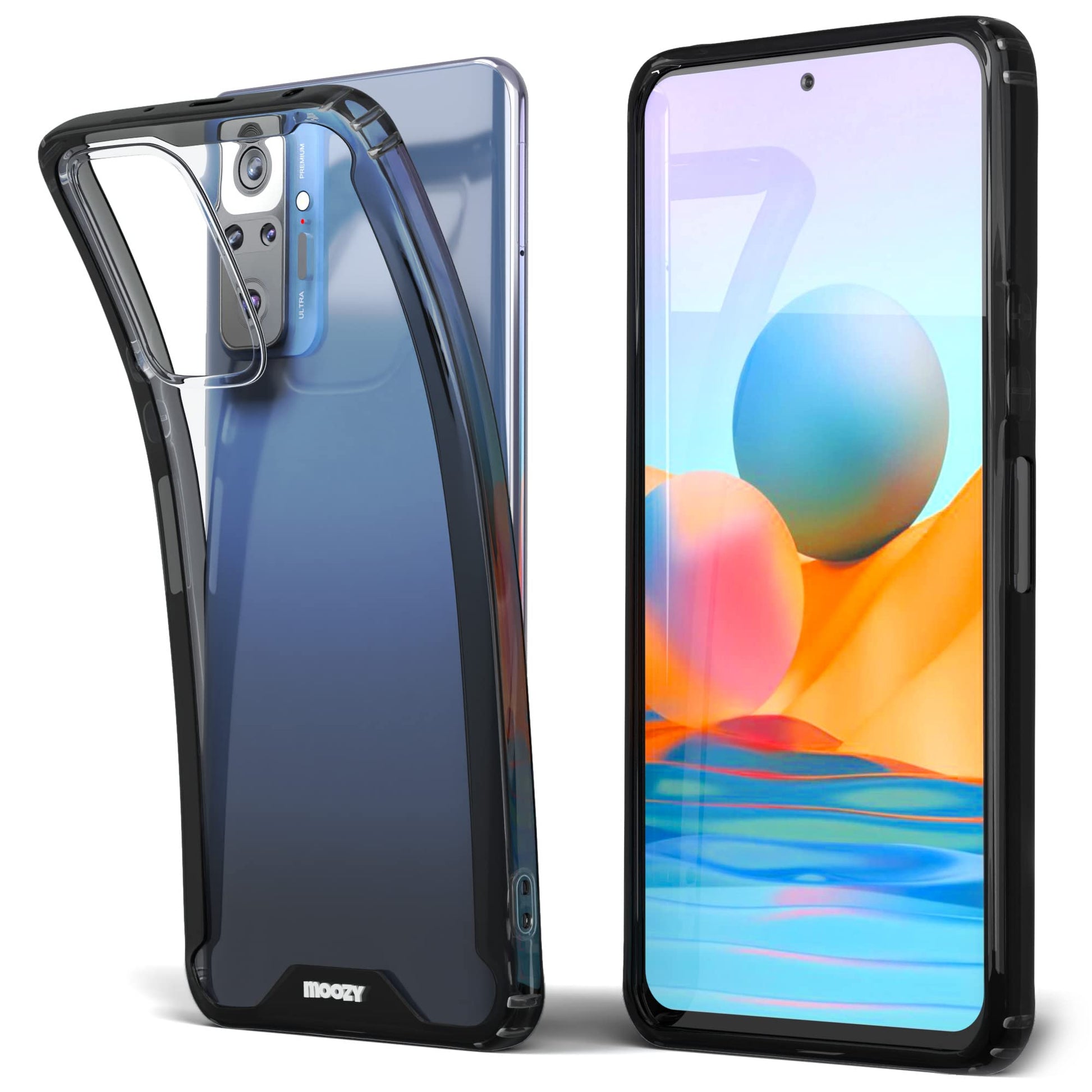 Moozy Xframe ovitek za Xiaomi Redmi Note 10 Pro / 10 Pro Plus èrno prozoren