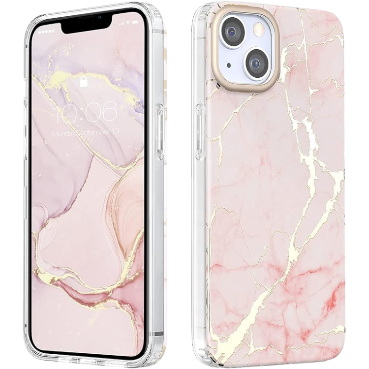 Ovitek "MATEPROX marble" za iPhone 13 Pro, roza