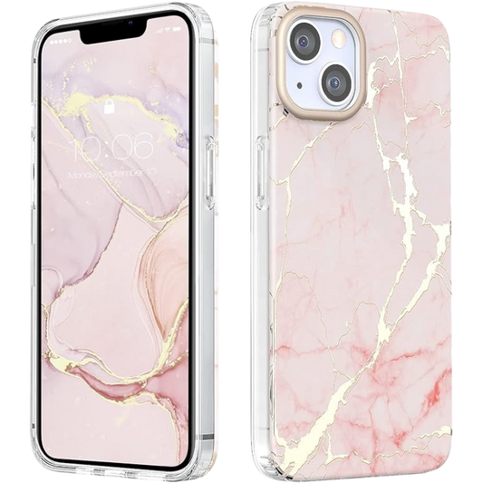 Ovitek "MATEPROX marble" za iPhone 13 Pro, roza