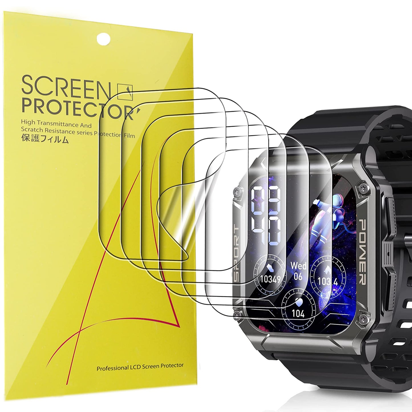 Pasonomi NX6 Screen Protector (6-Pack) - HD Clear TPU Screen Protection