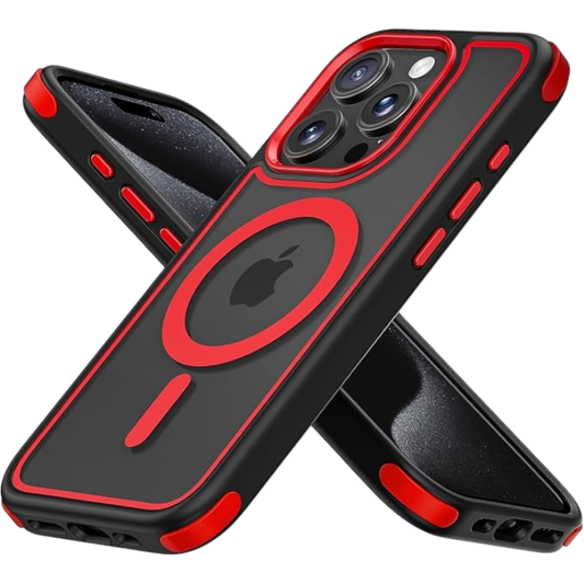 Ovitek "hibridni magnetic" za iPhone 15 Pro – MobNano – Črna