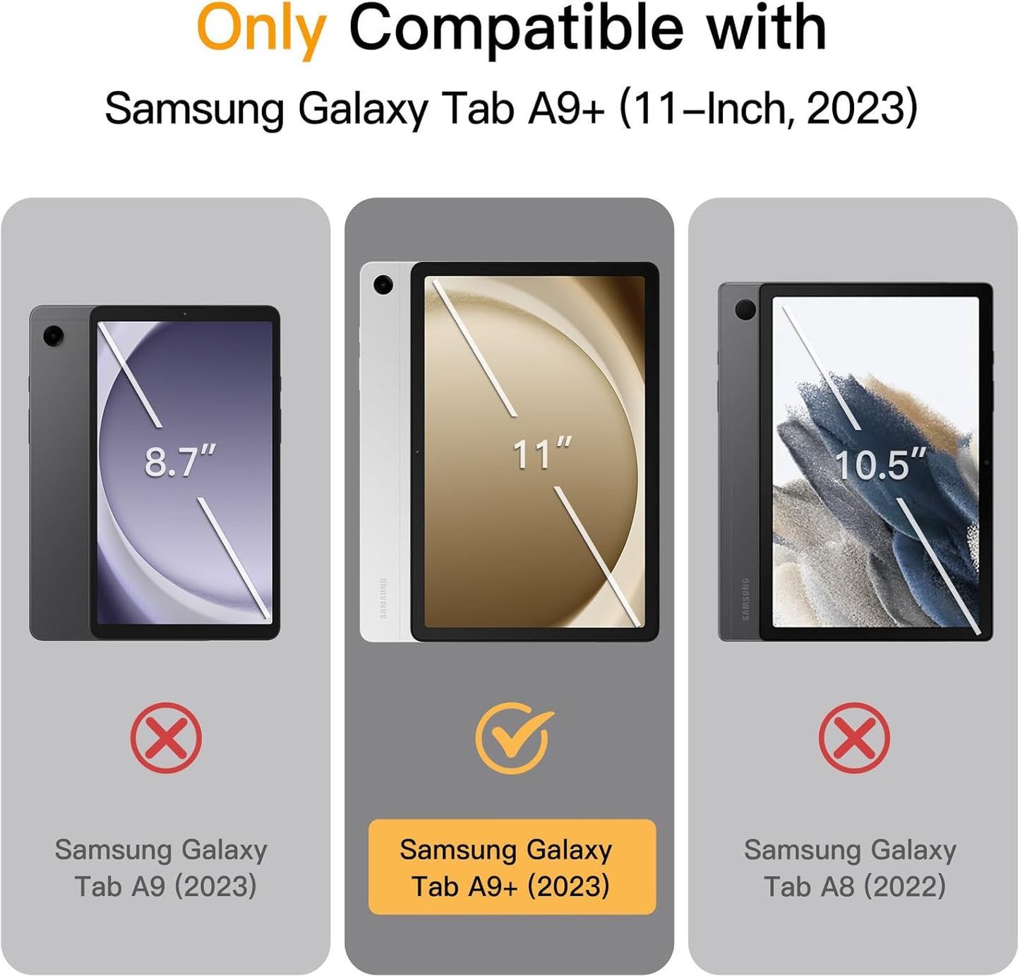 Ovitek za tablični računalnik "JETech" Samsung Galaxy Tab A9 Plus 11" 2023