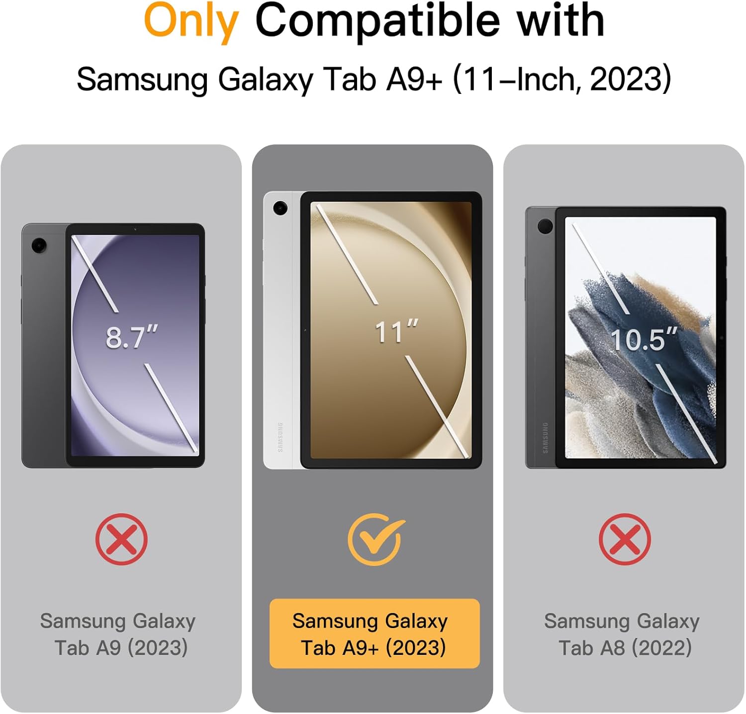 Ovitek za tablični računalnik "JETech" Samsung Galaxy Tab A9 Plus 11" 2023