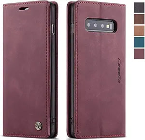 Preklopna torbica BigCousin za Samsung Galaxy S10e – vinsko rdeča