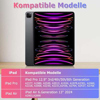 Ovitek z osvetljeno tipkovnico za iPad Air 6. gen.2024 M2 13 "/iPad Pro  12,9"