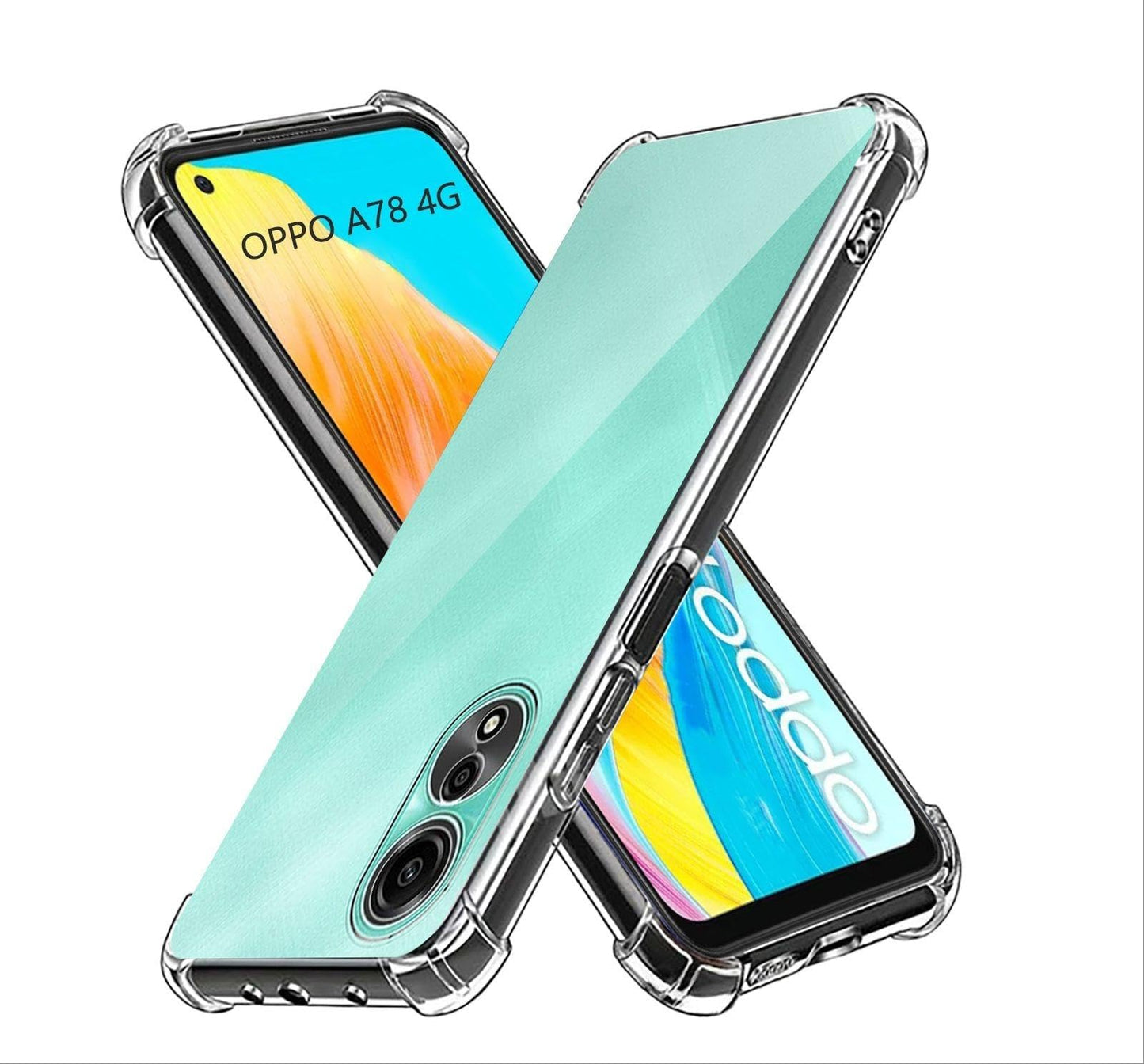 GIOPUEY Transparent Anti-shock Case for Oppo A78 4G