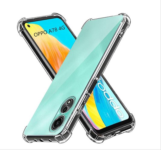 GIOPUEY Transparent Anti-shock Case for Oppo A78 4G