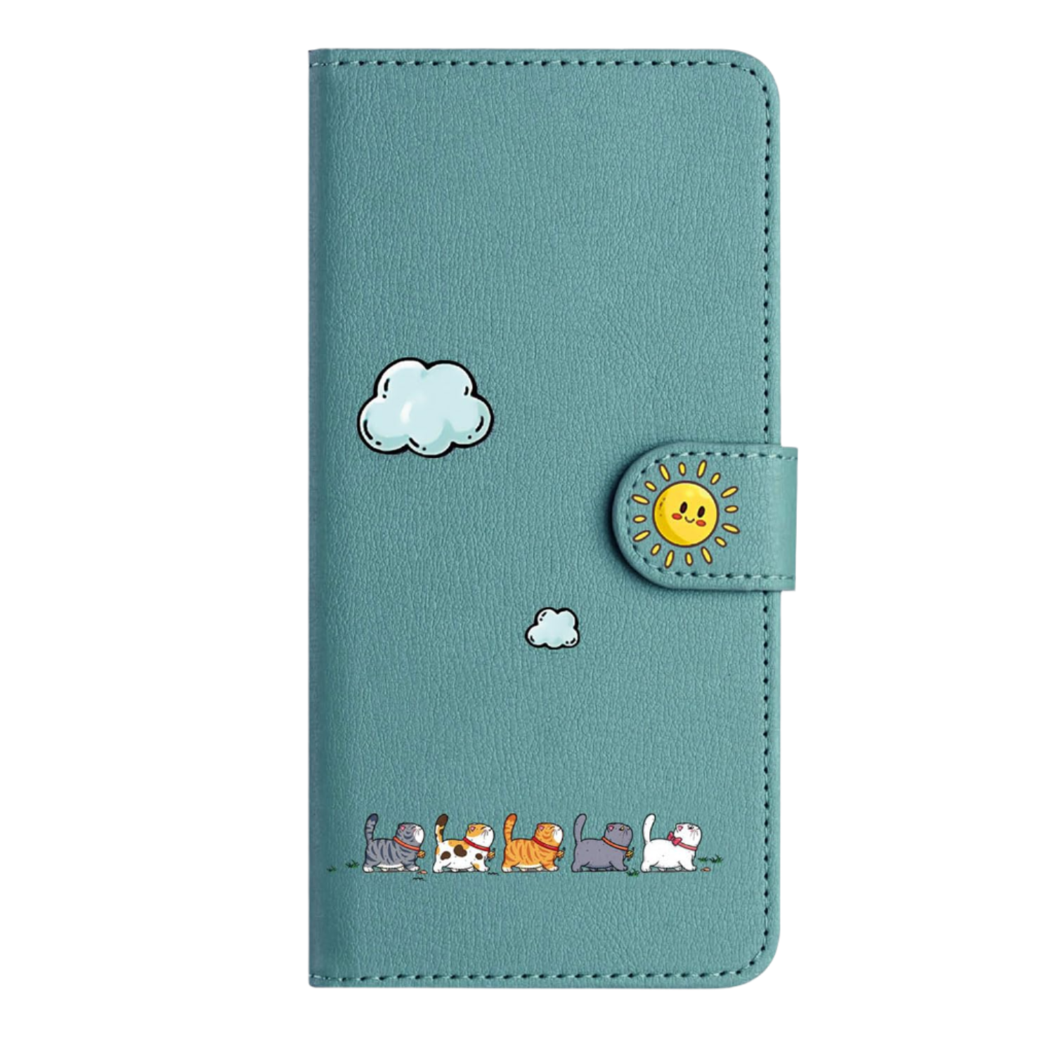 Preklopna torbica "Kittens" Samsung Galaxy S24 Ultra zelena – Infostyle – Zelena
