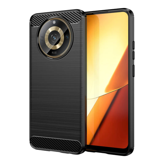 Carbon ovitek za Realme 11 – črna