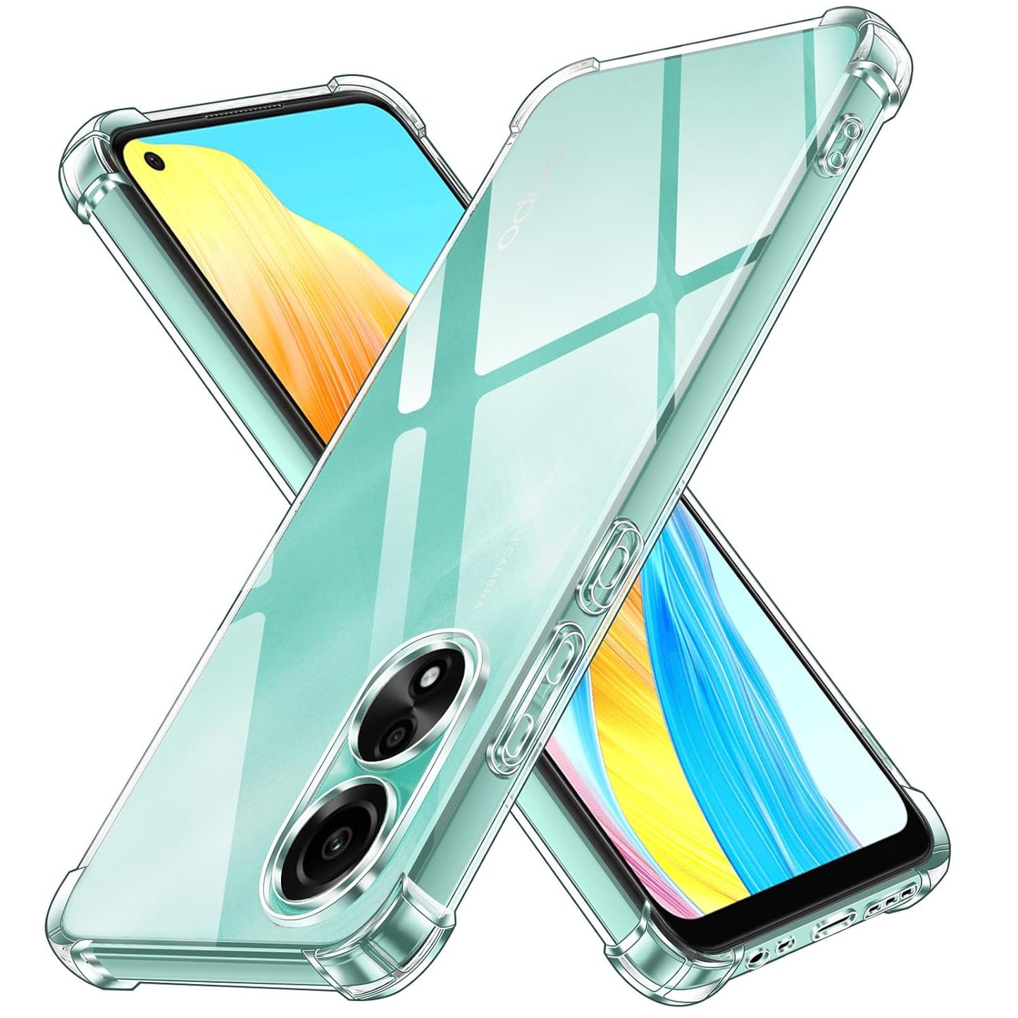 Silicone anti-shock case for OPPO A78 4G – transparent
