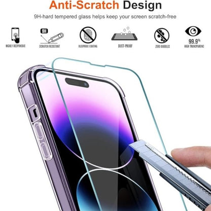Komplet ovitek + 3x zaščitno steklo "Ivoler" za telefon iPhone 14 Pro – Infostyle