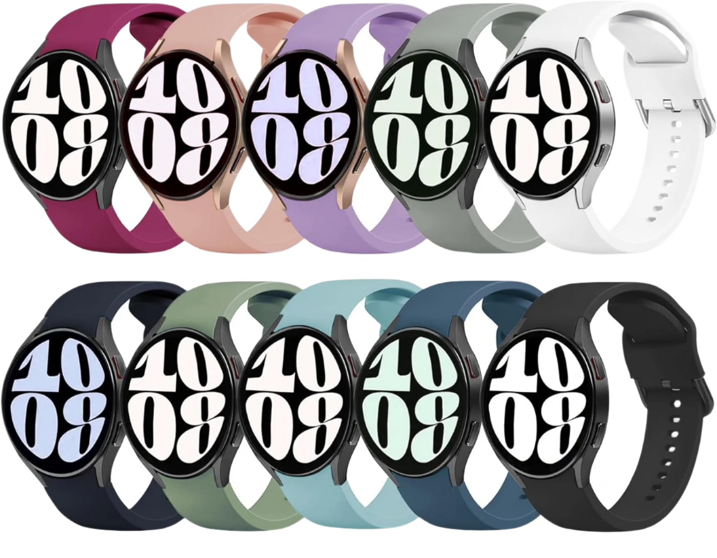 10 paščkov za Samsung Galaxy Watch 6 40 mm 44 mm, Galaxy Watch 6 classic 43 mm 47 mm, Galaxy Watch 5 Pro/Watch 4/Watch 4