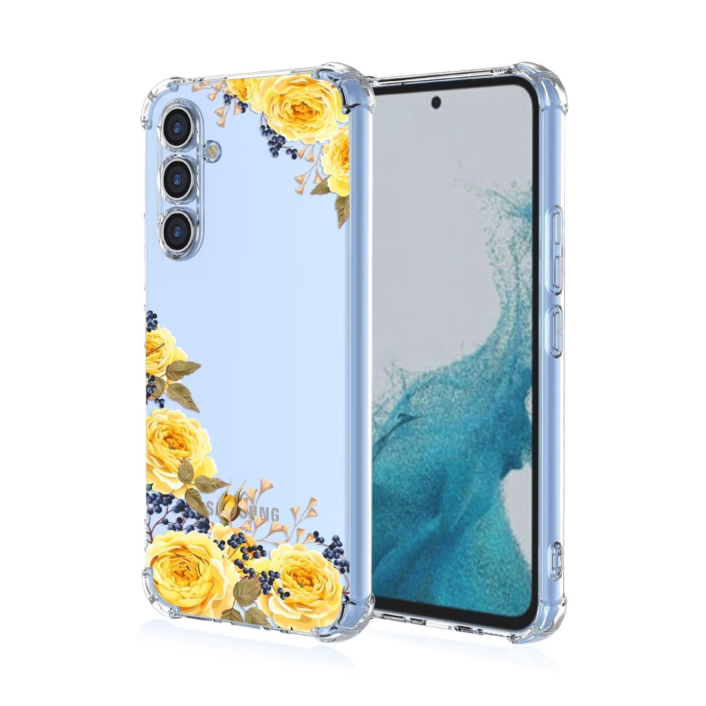 prozoren ovitek yellowrose za samsung galaxy a55