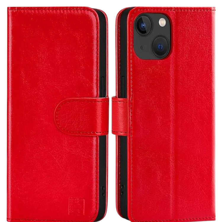 Usnjen ovitek za iPhone 15 Pro, rdeča – Infostyle – Rdeča