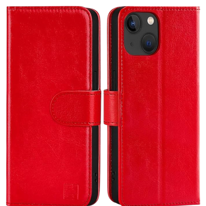 Usnjen ovitek za iPhone 15 Pro, rdeča – Infostyle – Rdeča