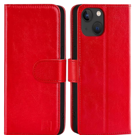 Usnjen ovitek za iPhone 15 Pro, rdeča – Infostyle – Rdeča