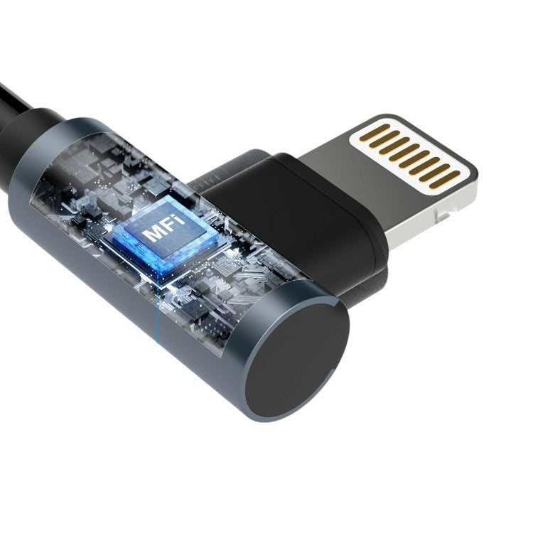 Ukrivljen polnilni kabel USB A v Lightning – Infostyle