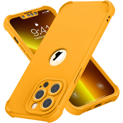 Ovitek za telefon + 2x zaščitno steklo "ORETECH" iPhone 13 Pro – Infostyle – Oranžna