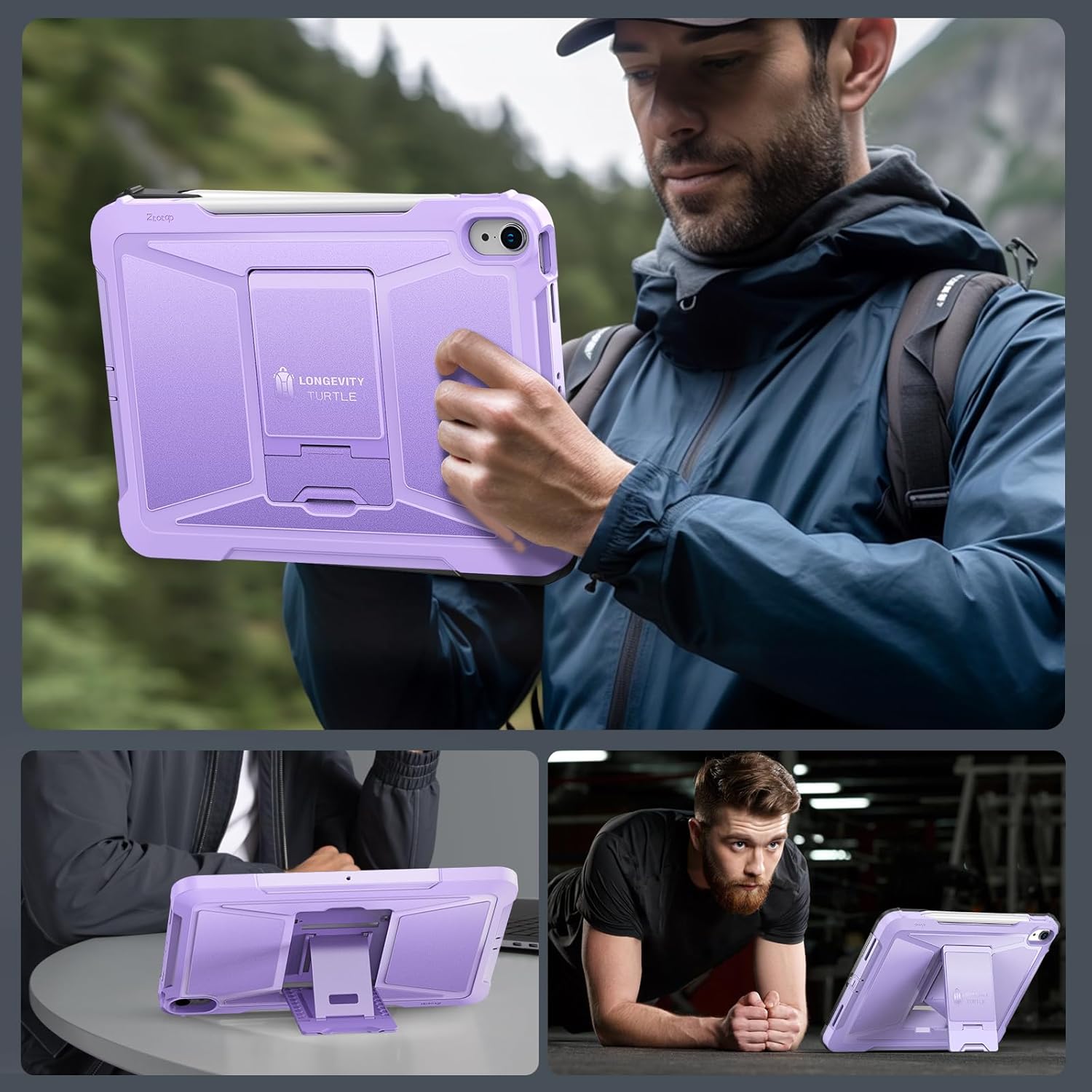 Ovitek za tablični računalnik "ZtotopCases" iPad Air 11" (2024), iPad Air 6. gen 5. / 4. gen 10.9 2022/2020 z držalom za