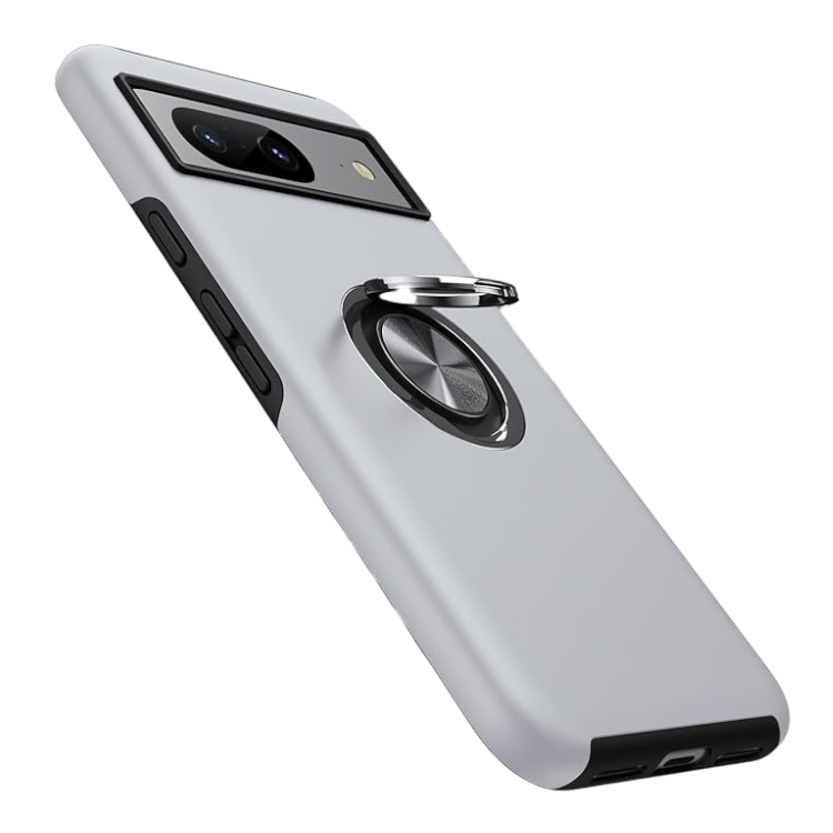 Ovitek "ring stojalo" za Google Pixel 8 – AOUIA – Srebrna