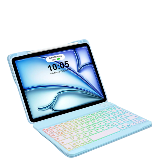 Ovitek s tipkovnico za iPad Air 6th Gen M2 11 Inch 2024 / Air 5th Gen 2022 / Air 4th Gen 2020 – Infostyle – Modra / TPU 