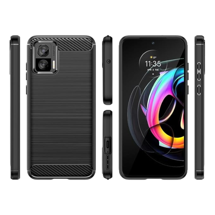 Komplet ovitek "carbon" + zaščitno steklo za Motorola Moto Edge 30 Neo – Infostyle