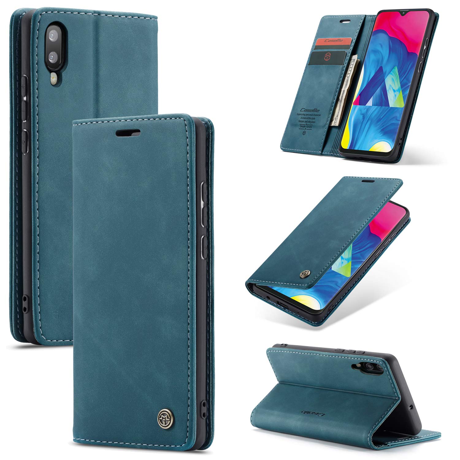 preklopna torbica bigcousin za samsung m10 modra