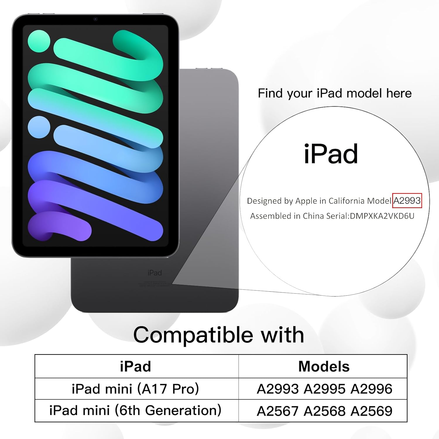 Ovitek JETech za iPad Mini (A17 Pro, model 2024, 7. gen.) / Mini 6 (model 2021, 6. gen.) z držalom za svinčnik