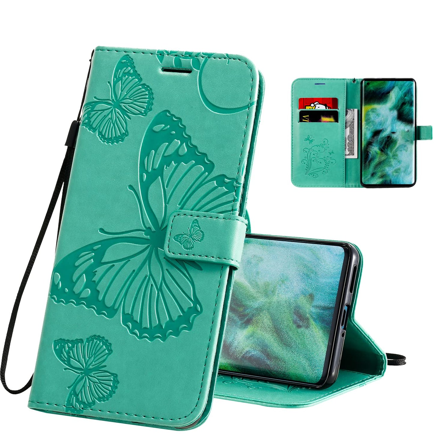 preklopna torbica za samsung galaxy m32 a22 zelena