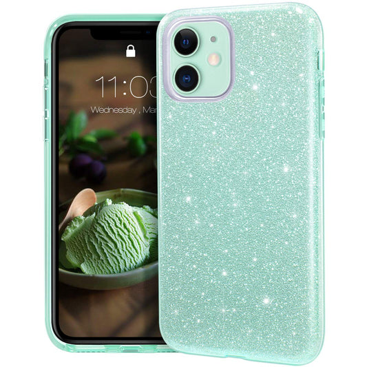 mateprox glitter ovitek za iphone 11 zelena