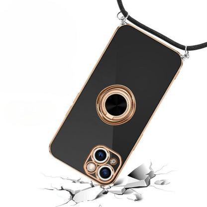 Ovitek z vrvico "Ring" za iPhone 15, črna – Infostyle