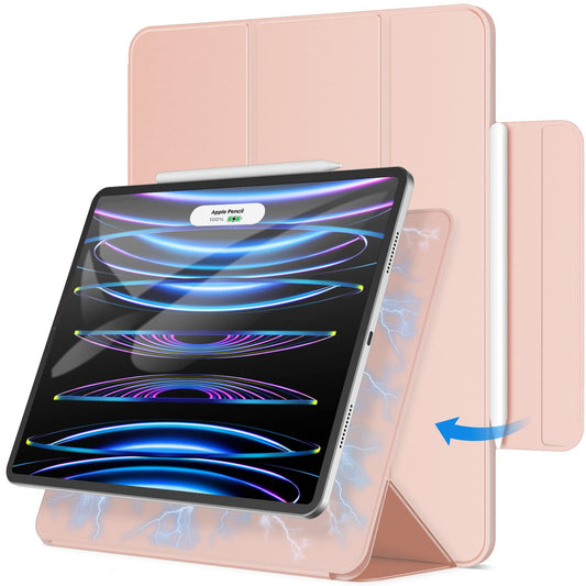 jetech magnetna torbica za ipad pro 12.9 roza