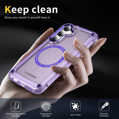 Magnetni MagSafe ovitek za Samsung Galaxy S24 - Vijoličen, TPU Zaščita Pred Udarci