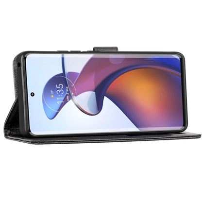 Preklopna torbica "foluu" za Motorola Edge 30 Ultra, črna – Infostyle