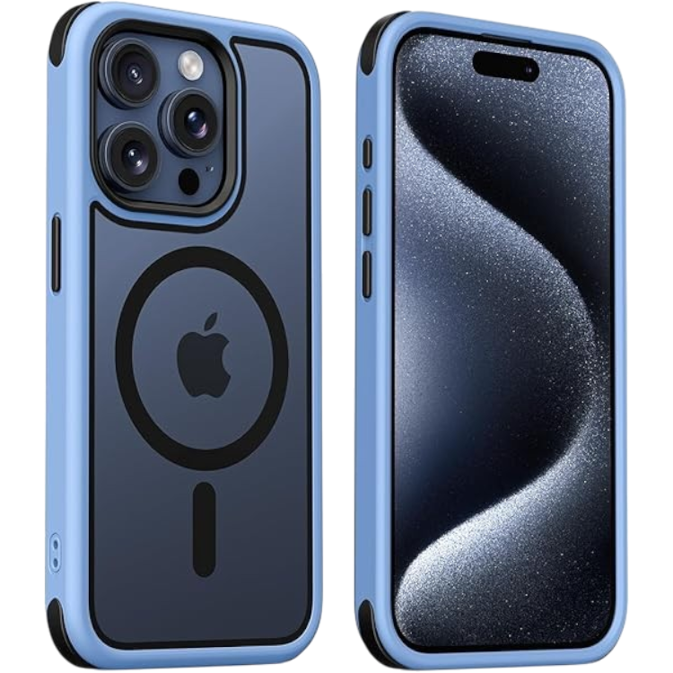 Ovitek "hibridni magnetic" za iPhone 15 Pro Max, modra – MobNano – Modra