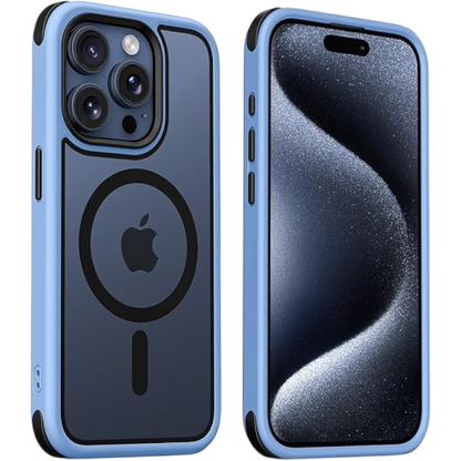 Ovitek "hibridni magnetic" za iPhone 15 Pro Max, modra – MobNano – Modra