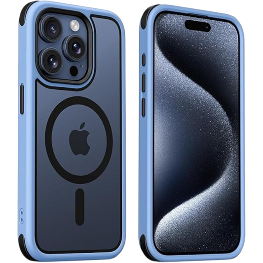 Ovitek "hibridni magnetic" za iPhone 15 Pro Max, modra – MobNano – Modra