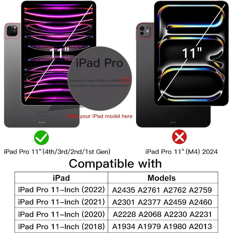 Preklopna torbica ''JETech'' za iPad Pro 11'' (2022/2021/2020/2018) z držalom za svinčnik